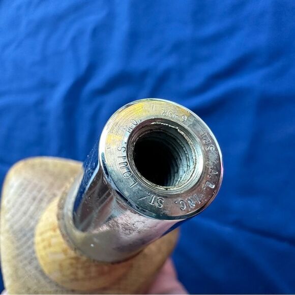 VTG BUD Light Beer Tap Wooden Handle 3 Sided Budweiser 12" L Metal End Spout - Picture 5 of 7